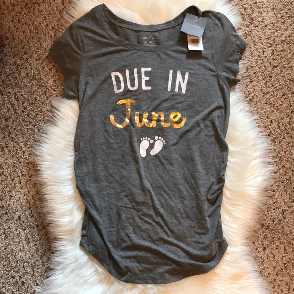 Due In June Maternity Tee NWT